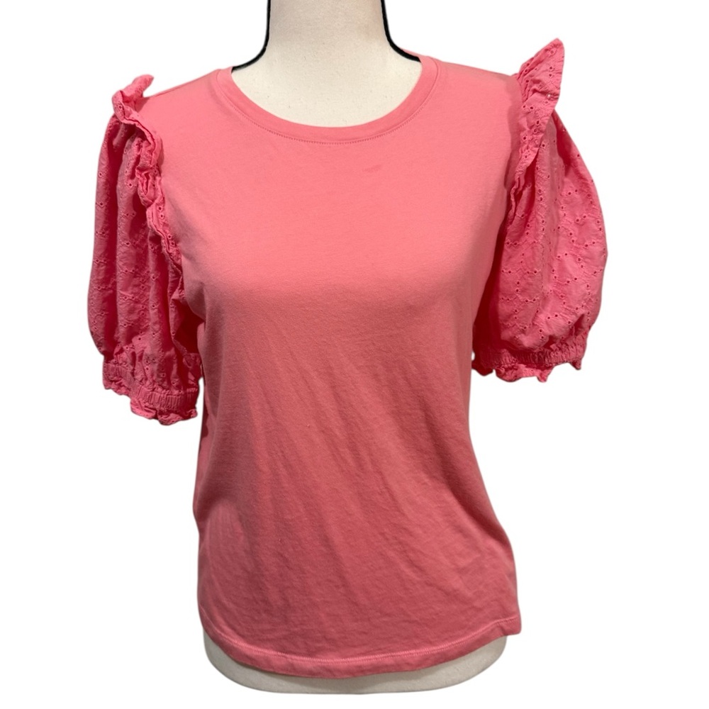 Tommy Hilfiger | Pink Ruffle Sleeve Top